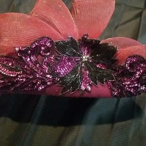 Burgandy church hat